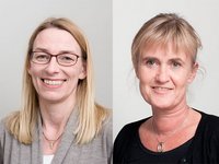Nete Dorff Ramlau-Hansen (t.v.) og Lise Terkildsen er tiltrådt som nye funktionschefer i Administrationscenter Health.