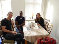 Michael Schriver, Vincent Cubaka and Ditte Andreasen look forward to continuing to work with healthcare professionals and patients in Rwanda.