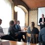 Professor Michael Dahl fremlægger visionerne for AU's iværksætterindsats. Foto: Jakob Søndergaard, Studentervæksthus Aarhus