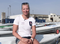 Anne- Marie Rindom er idrætsstuderende og professionel sejler. Hvordan hun får det hele til at gå op, kan du høre om i videoen, som er optaget i forbindelse med VM i sejlsport i august 2018. Foto: AU