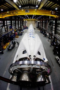 The Falcon 9 Rocket that will carry the SpaceX Dragon spacecraft to the ISS. Photo: SpaceX