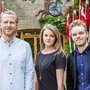 The first three graduates of the Master's degree programme in Public Health from Aarhus University are (from the left): Niels Gadegaard, Louise Lindholdt and Ulrik Martensen. Photo: Anders Trærup, AU.